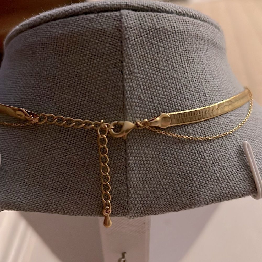 Double Layer Gold Chain With Second Chain W Littl… - image 3